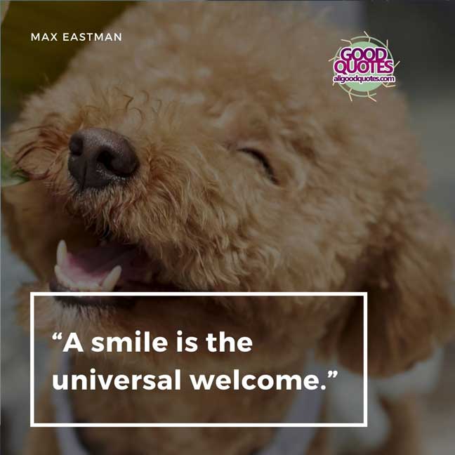 60 Good Quotes on Smiles 23 “A smile is the universal welcome.” -Max Eastman